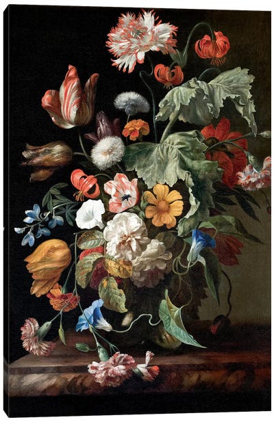 Still-Life With Flowers, c.1700 Canvas Art Print - Dutch Golden Age Art
