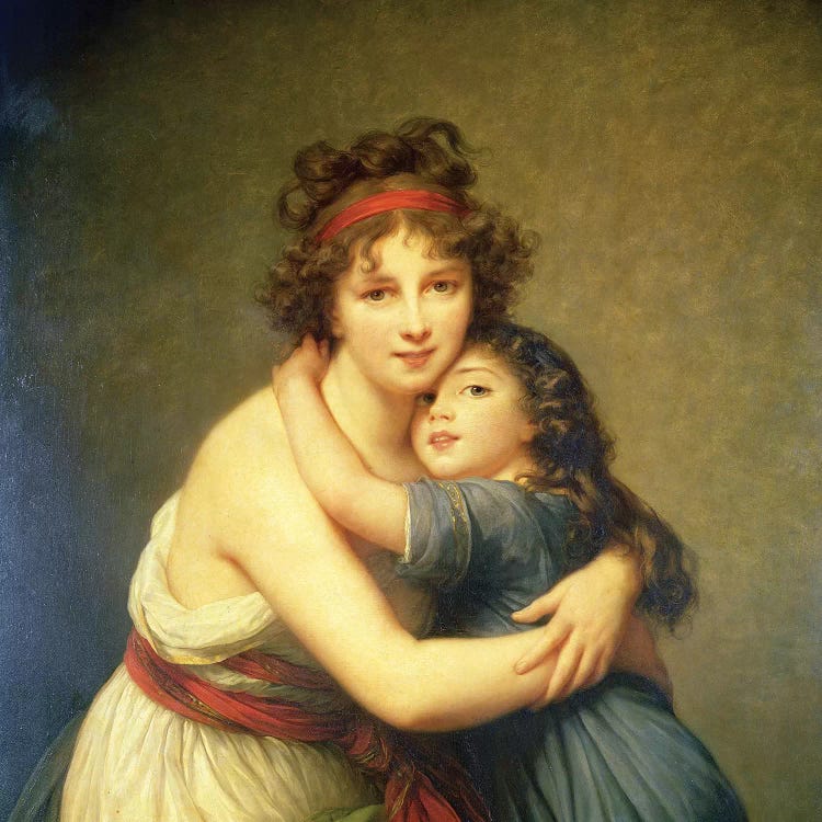 In Zoom Detail, Madame Vigee-Lebrun And Her Daughter, Jeanne-Lucie-Louise, 1789