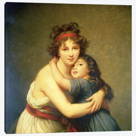 In Zoom Detail, Madame Vigee-Lebrun And Her Daughter, Jeanne-Lucie-Louise, 1789 Canvas Print #BMN7466} by Elisabeth Louise Vigee Le Brun Canvas Print