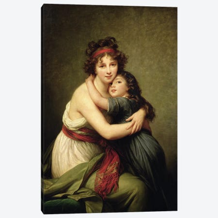 Madame Vigee-Lebrun And Her Daughter, Jeanne-Lucie-Louise, 1789 Canvas Print #BMN7467} by Elisabeth Louise Vigee Le Brun Canvas Print
