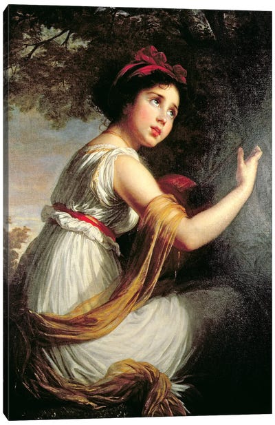 Portrait Of Julie Le Brun, c.1797 Canvas Art Print - Elisabeth Louise Vigee Le Brun