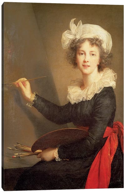 Self Portrait, 1790 Canvas Art Print - Elisabeth Louise Vigee Le Brun