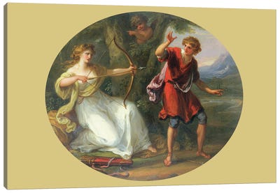 A Nymph Drawing Her Bow On A Youth, 1780 Canvas Art Print