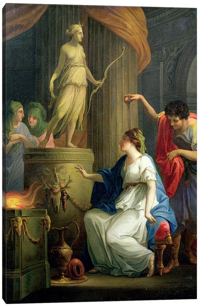 Accontius And Cydippe Before The Altar Of Diana Canvas Art Print