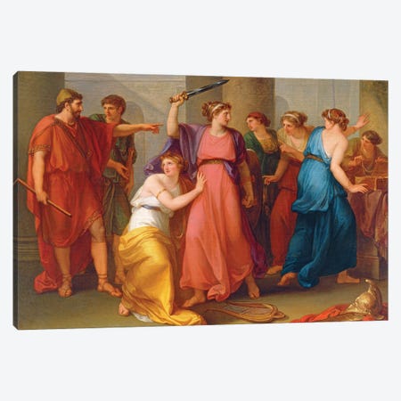 Achilles Discovered Canvas Print #BMN7480} by Angelica Kauffmann Canvas Wall Art