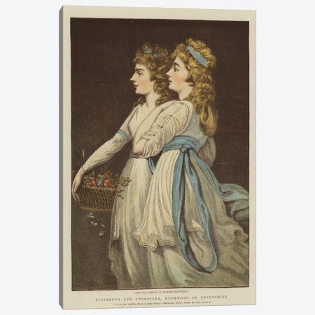 Elizabeth And Georgiana, Duchesses Of Devonshire Canvas Print #BMN7489} by Angelica Kauffmann Canvas Wall Art