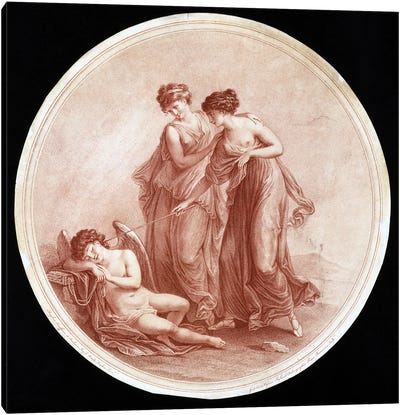 Graces Awakening Cupid, 1776 Canvas Art Print