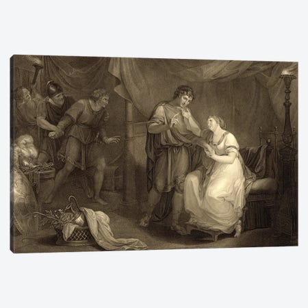 In Calchas' Tent, Act V, Scene II (Illustration From Shakespeare's Troilus And Cressida) Canvas Print #BMN7495} by Angelica Kauffmann Canvas Wall Art