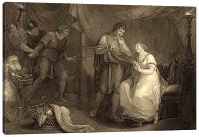 In Calchas' Tent, Act V, Scene II (Illustration From Shakespeare's Troilus And Cressida) Canvas Art Print