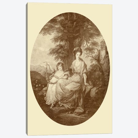 Lady Rushout And Daughter Canvas Print #BMN7498} by Angelica Kauffmann Canvas Art Print
