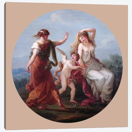 Love Conquering Prudence Canvas Print #BMN7504} by Angelica Kauffmann Canvas Artwork