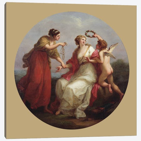 Prudence Resisting Love Canvas Print #BMN7526} by Angelica Kauffmann Canvas Wall Art