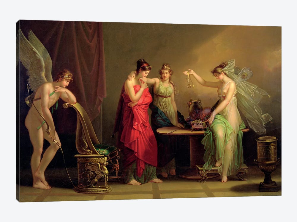 The Legend Of Cupid And Psyche by Angelica Kauffmann 1-piece Canvas Print