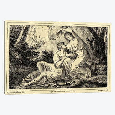 Two Lovers In A Landscape Canvas Print #BMN7539} by Angelica Kauffmann Canvas Artwork
