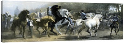 The Horse Fair (Colour Lithograph) Canvas Art Print