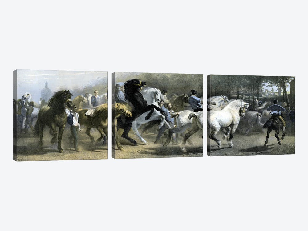 The Horse Fair (Colour Lithograph) 3-piece Art Print