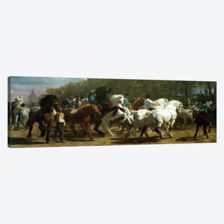 The Horse Fair, 1852-55 (Oil On Canvas) Canvas Print #BMN7560} by Rosa Bonheur Canvas Print