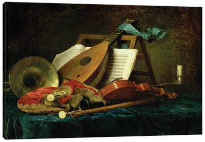 The Attributes Of Music, 1770 Canvas Art Print