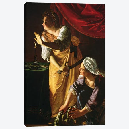 Judith And Maidservant With The Head Of Holofernes, c.1625 Canvas Print #BMN7578} by Artemisia Gentileschi Canvas Art