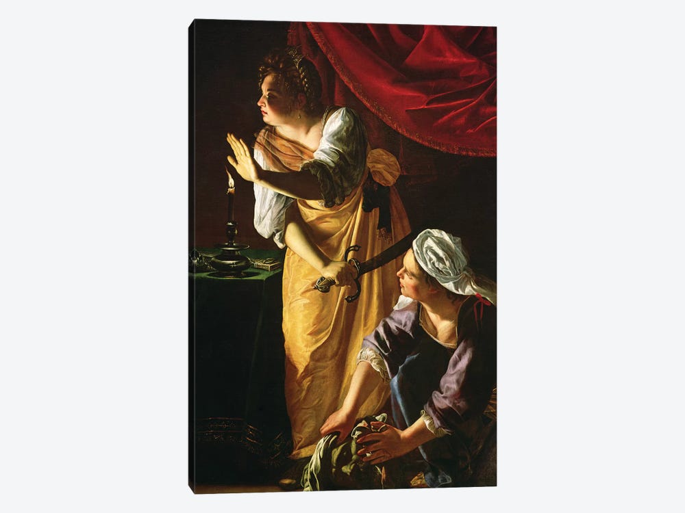 Judith And Maidservant With The Head Of Holofernes, c.1625 by Artemisia Gentileschi 1-piece Canvas Artwork