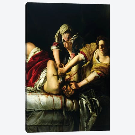 Judith Slaying Holofernes (Galleria degli Uffizi), 1612-21 Canvas Print #BMN7579} by Artemisia Gentileschi Canvas Artwork