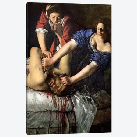 Judith Slaying Holofernes (Museo di Capodimonte) Canvas Print #BMN7580} by Artemisia Gentileschi Canvas Art Print