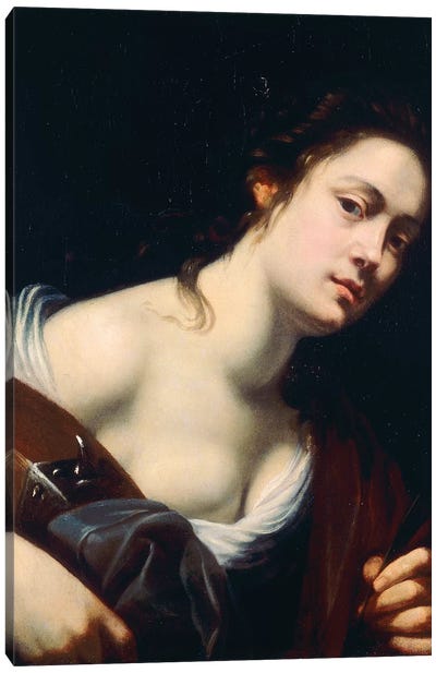 St. Catherine Canvas Art Print - Artemisia Gentileschi
