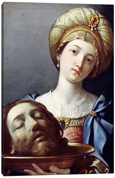 Herodias, With Head Of John The Baptist Canvas Art Print