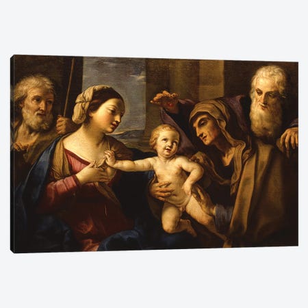 The Holy Family Canvas Print #BMN7600} by Elisabetta Sirani Canvas Art