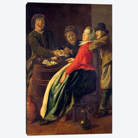 A Game Of Cards Canvas Print #BMN7607} by Judith Leyster Canvas Art Print