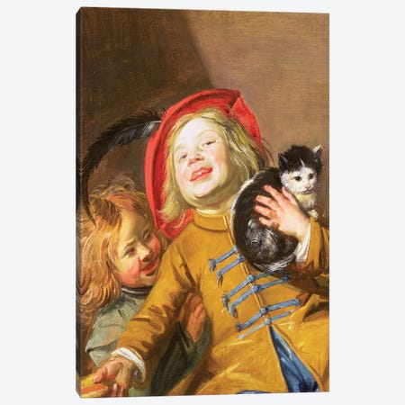 Laughing Children With A Cat, 1629 Canvas Print #BMN7610} by Judith Leyster Canvas Print