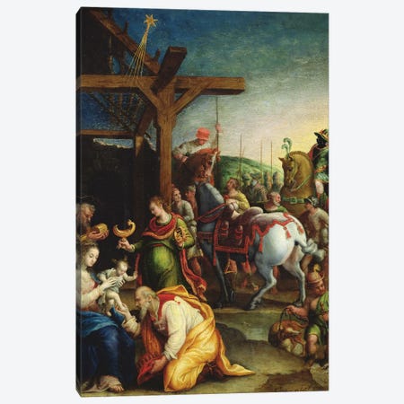 The Adoration Of The Magi, c.1570-99 Canvas Print #BMN7629} by Lavinia Fontana Canvas Art
