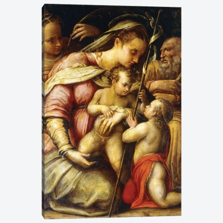 The Holy Family With The Infant Saint John The Baptist And Saint Catherine Canvas Print #BMN7633} by Lavinia Fontana Art Print