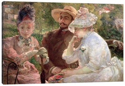 On The Terrace At The Sevres, 1880 Canvas Art Print