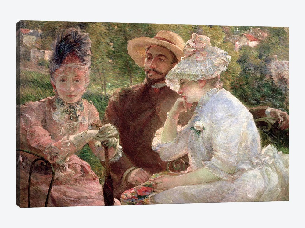 On The Terrace At The Sevres, 1880 by Marie Bracquemond 1-piece Canvas Print