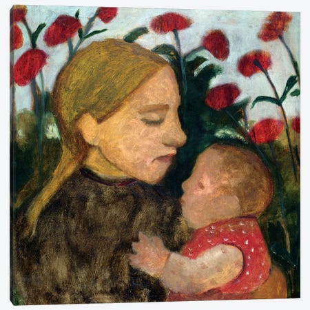 Mother And Child, c.1904 Canvas Print #BMN7645} by Paula Modersohn-Becker Canvas Print