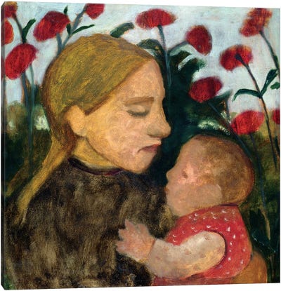 Mother And Child, c.1904 Canvas Art Print - Paula Modersohn-Becker