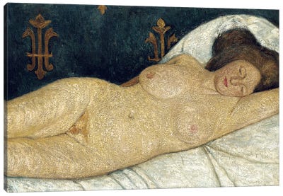 Reclining Female Nude, 1905-06 Canvas Art Print - Paula Modersohn-Becker
