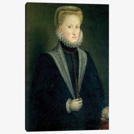 Anna Of Austria, Queen Of Spain, Wife Of Philip II Of Spain, c.1573 Canvas Print #BMN7659} by Sofonisba Anguissola Canvas Print