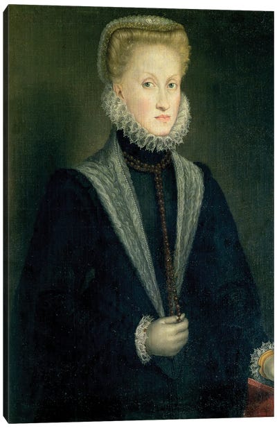 Anna Of Austria, Queen Of Spain, Wife Of Philip II Of Spain, c.1573 Canvas Art Print