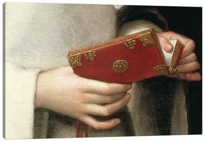 Detail Of The Prayer Book I, Portrait Of The Artist's Sister In The Garb Of A Nun Canvas Art Print