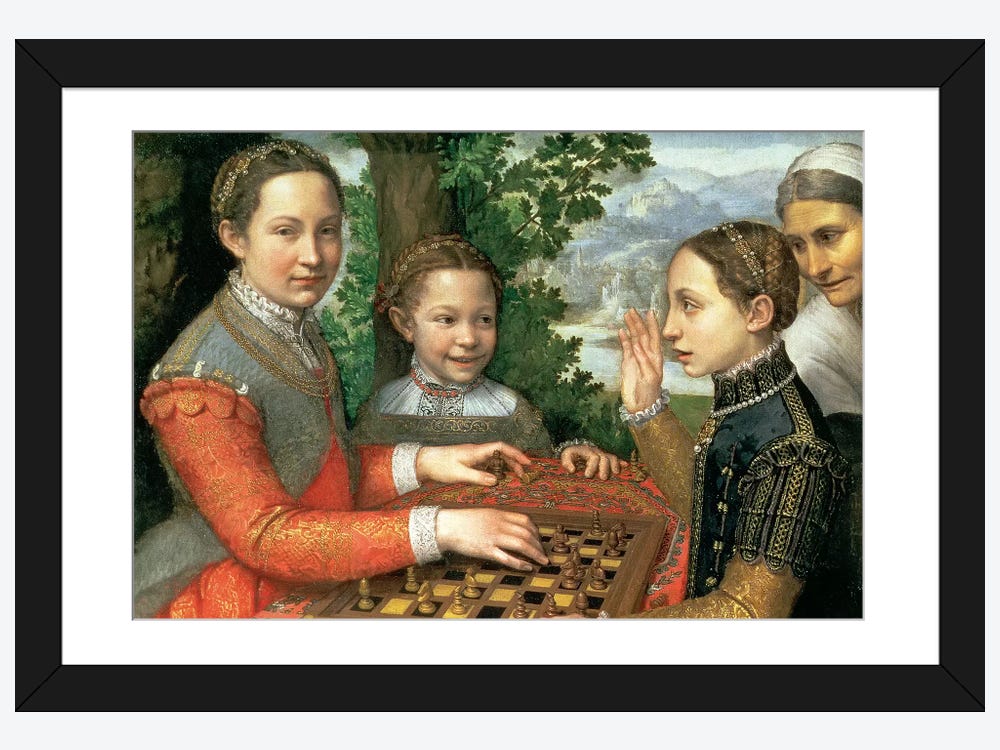 Pôster Game of Chess by Sofonisba Anguissola - cerca de 1