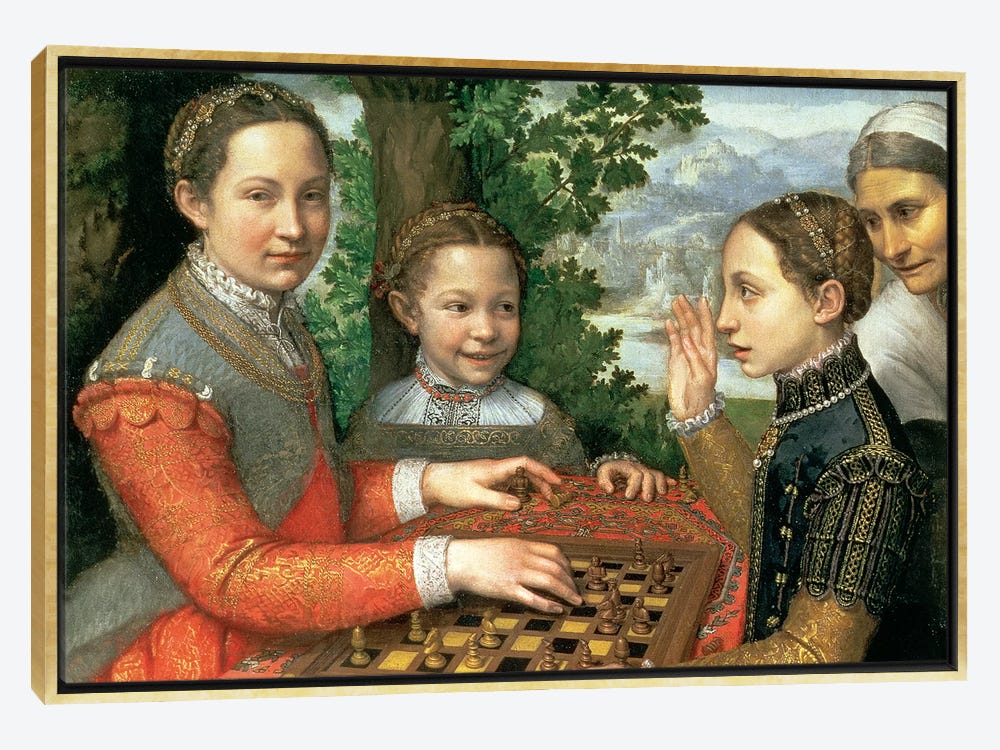 The Game of Chess by Sofonisba Anguissola available as Framed