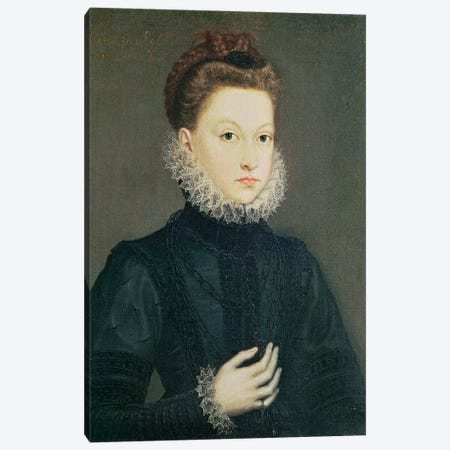 Infanta Isabella Clara Eugenia, Daughter Of Philip II Of Spain And Isabella Of Valois, c.1573 Canvas Print #BMN7668} by Sofonisba Anguissola Canvas Wall Art