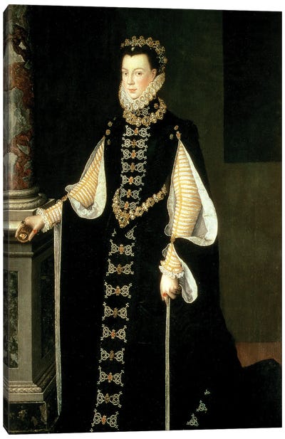 Isabella Of Valois, Queen Of Spain, Wife Of King Philip II Of Spain, 1565 Canvas Art Print - Sofonisba Anguissola