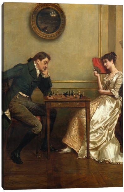 A Game of Chess Canvas Art Print