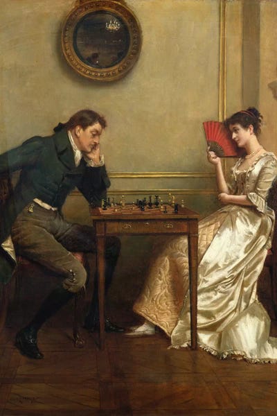 Dark Academia: A Game of Chess by George Goodwin Kilburne