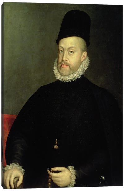 Philip II, 1565 (Original, Pre-Restoration) Canvas Art Print