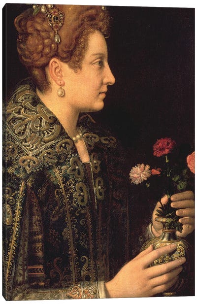 Portrait Of A Woman Canvas Art Print - Sofonisba Anguissola