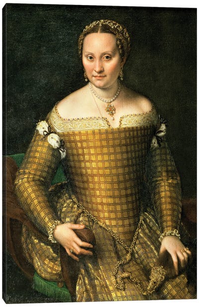 Portrait Of The Artist's Mother, Bianca Ponzoni Anguisciola, 1557 Canvas Art Print